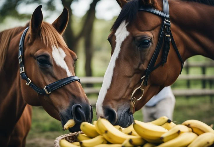 Horses can eat bananas